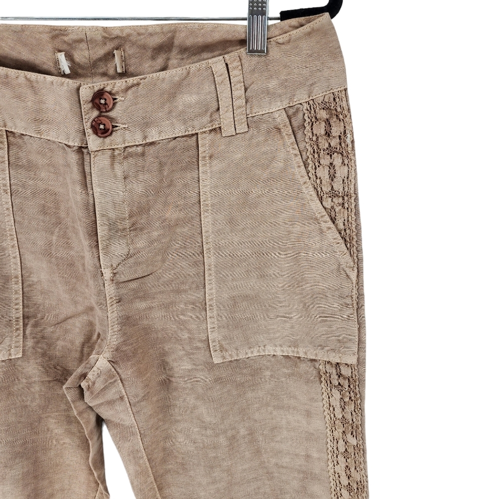 Sundance Women's Linen Blend Organia Lace Pants - Various Sizes - Picture 3 of 7